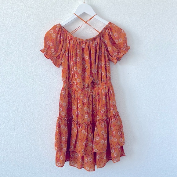Wayf Dresses & Skirts - WAYF Orange Daisies Dress